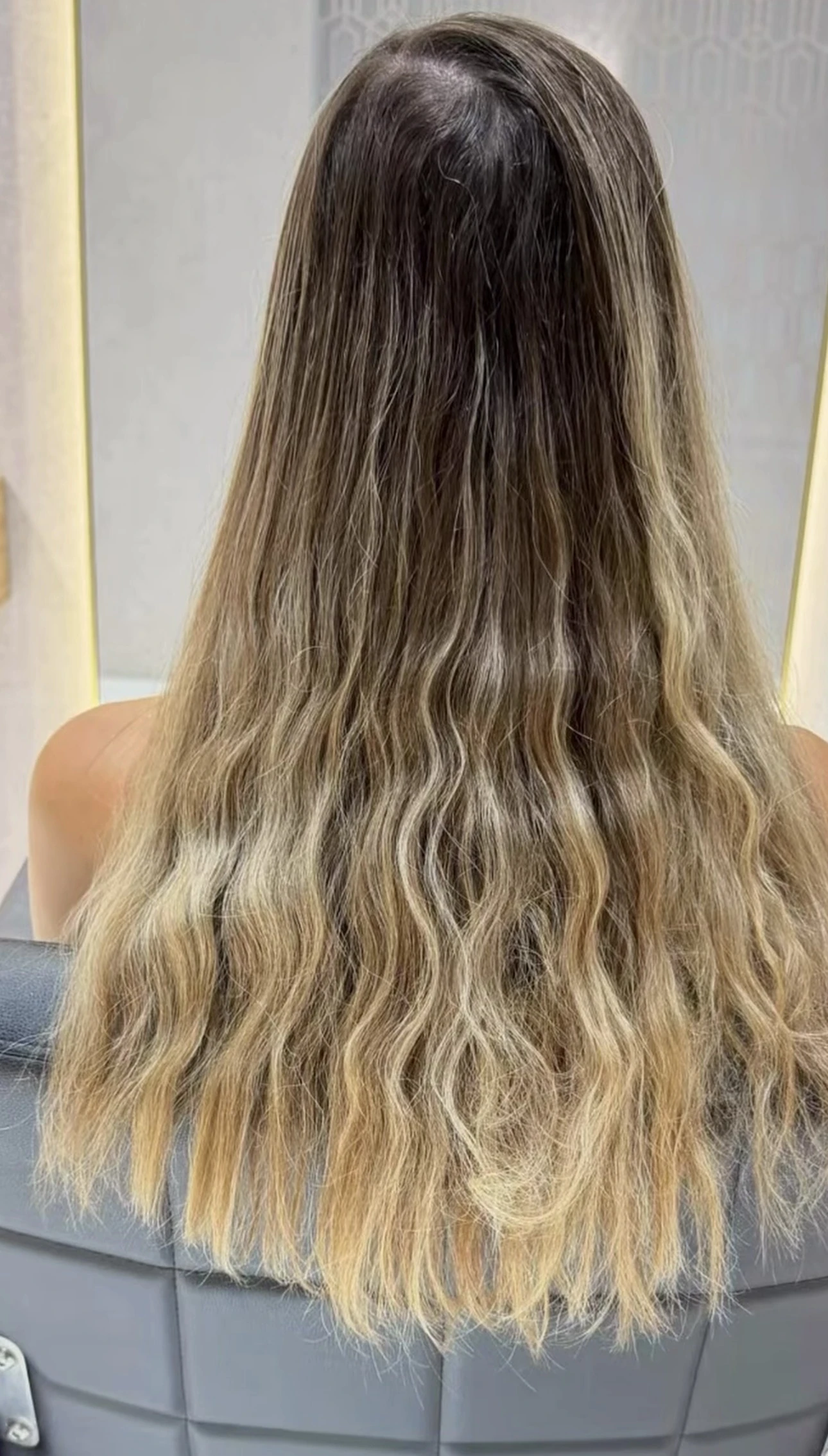 Antes: cabello sin tratar
