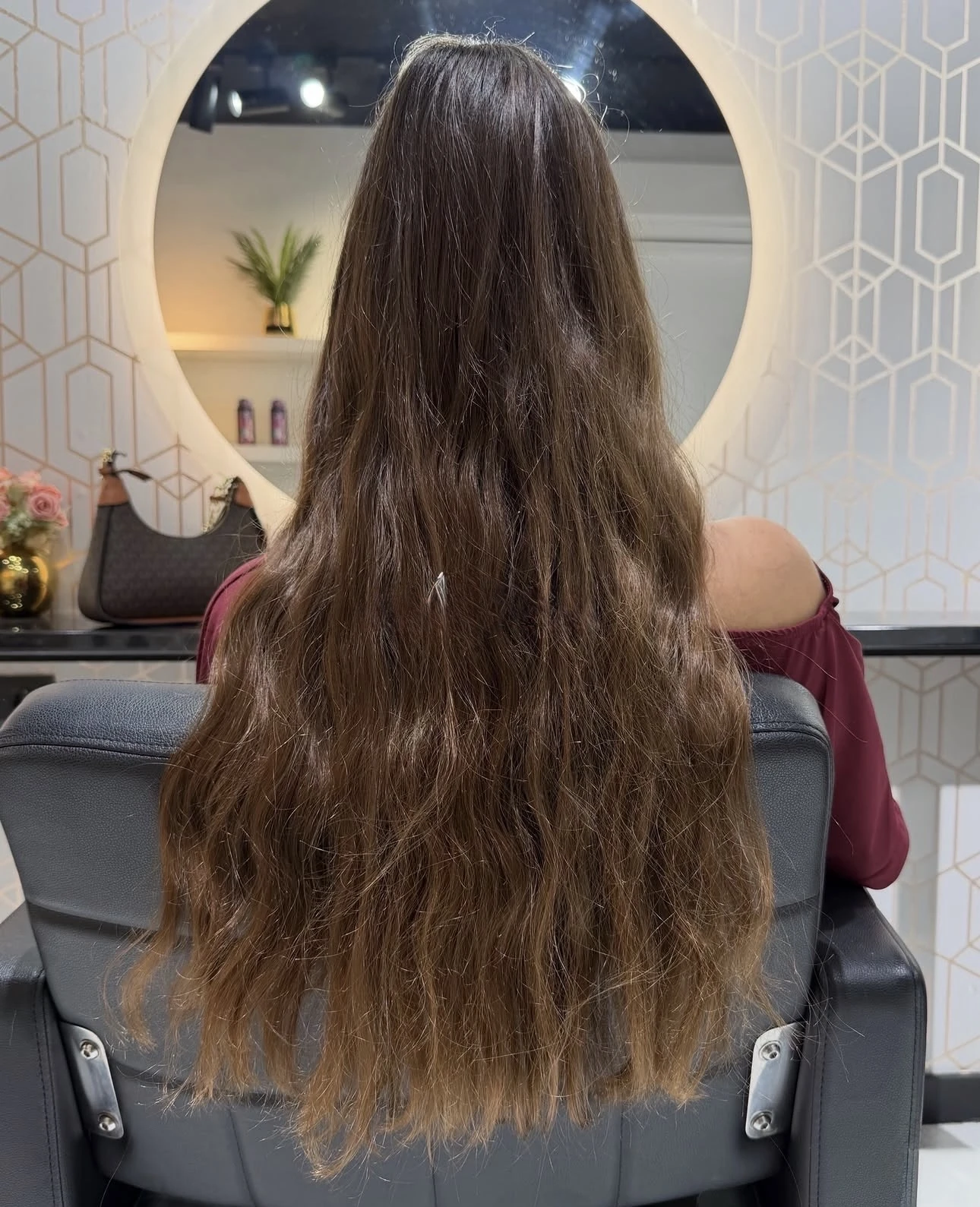 Antes: cabello sin tratar