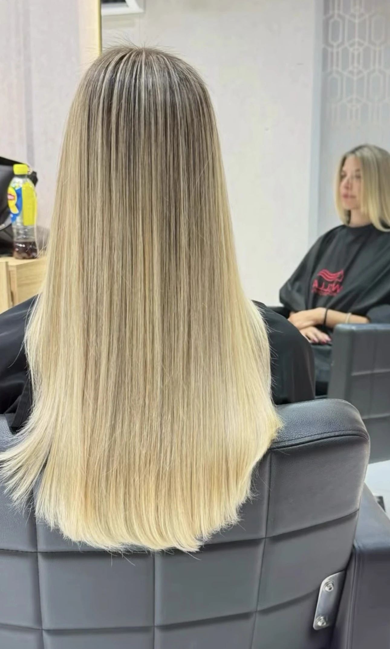 Después: balayage liso terminado